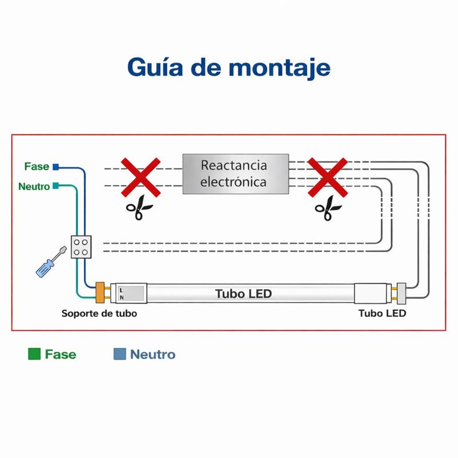 Europalamp - Tubo de neón LED 18 W, 120 cm, T8 blanco, gama Pro (6000 K, blanco frío, 15)
