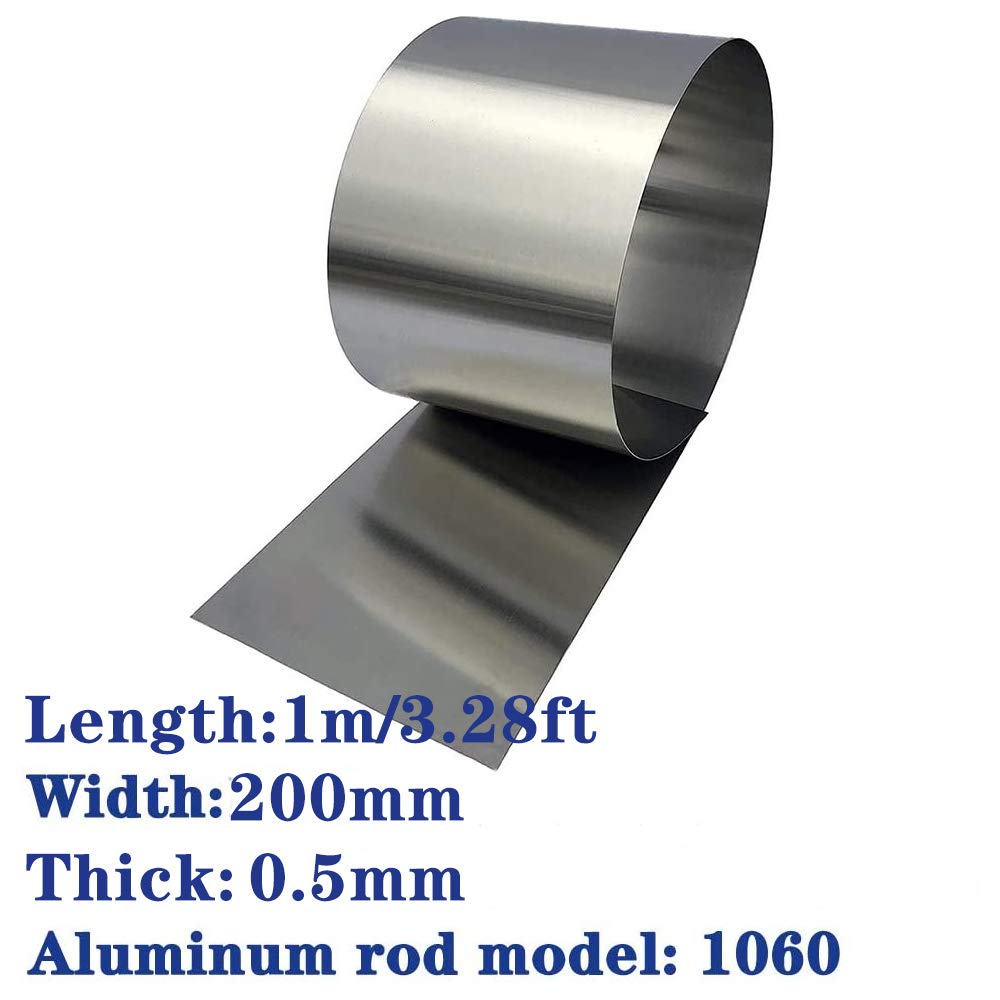 アルミ板:7x750x1335 (厚x幅x長さmm) 両面保護シート付 : MHUI アルミ板アルミ合金、看板銘板家庭用、厚さ0.5mm