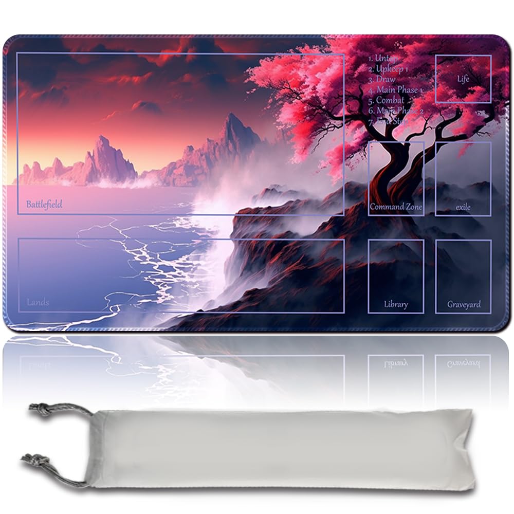 MPLR BOARD GAME Brettspiel MTG Spielmatten+Kostenlose wasserdichte Bag,Stitched Edges,Smooth Rubber Surface,MTG PlayMat with Zones(An Original MTG Playmat)