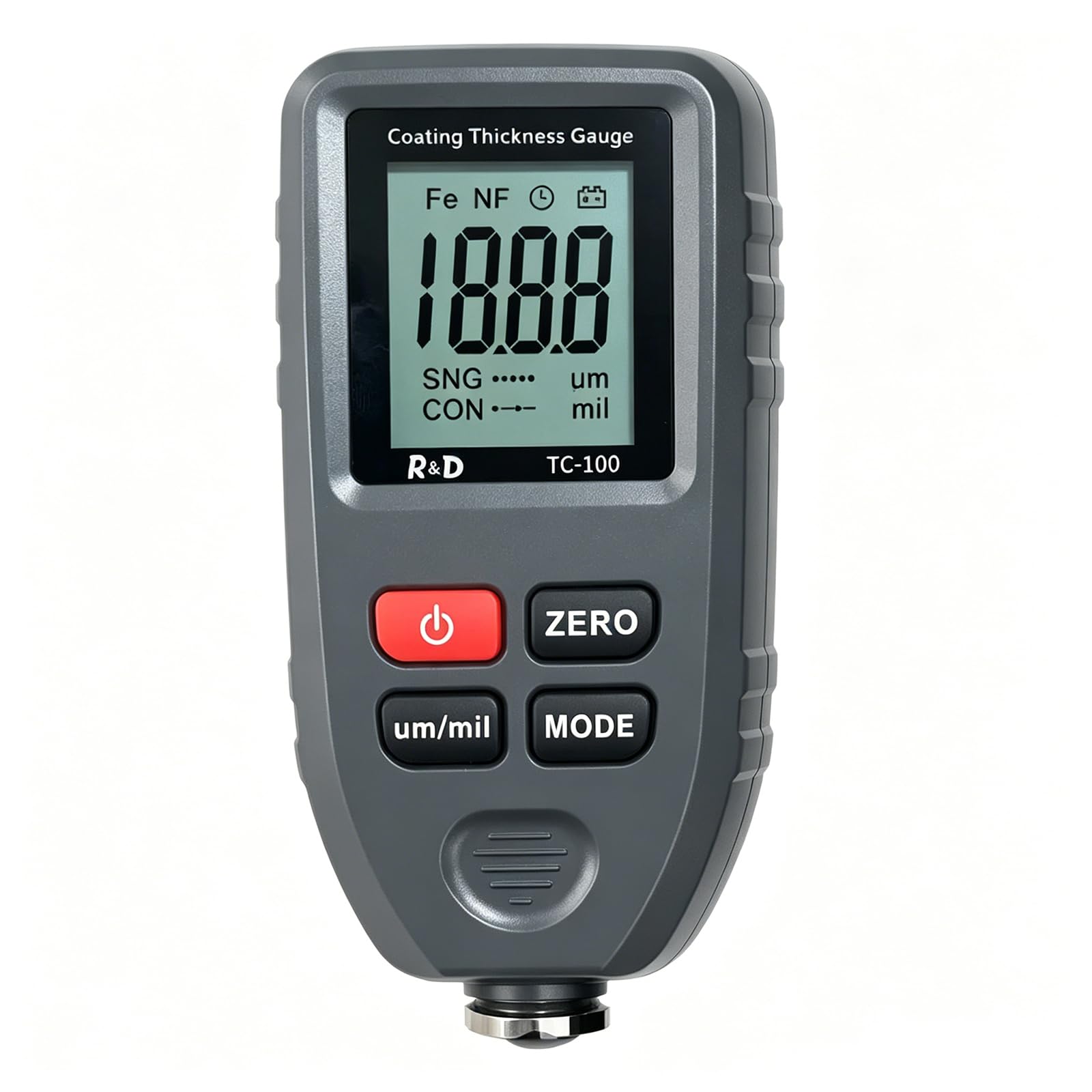 Lackschichtdickenmessgerät RDINSCOS Autolack Lackmessgerät auto Car Karosserie Schichtdickenmessgerät 0-1300μm LCD Display Für Eisen Aluminium
