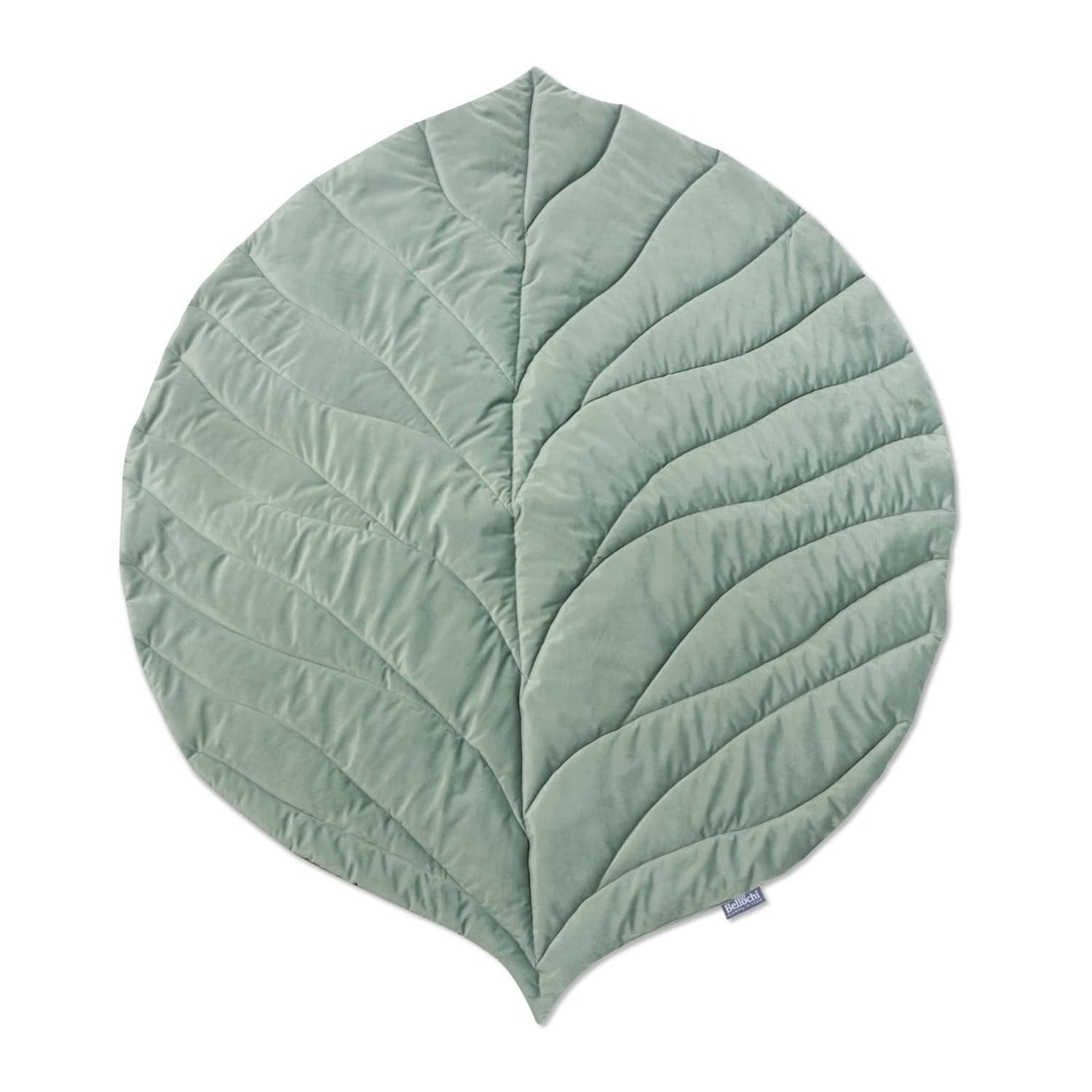 Bellochi Tappetini da Gioco per Neonati e Bambini - Universale e Lavabile Tappeto da Gattonamento - Uso Interno ed Esterno - Tessuto in Velluto Morbido - Forma a Foglia (95x78 cm, Vert clair)
