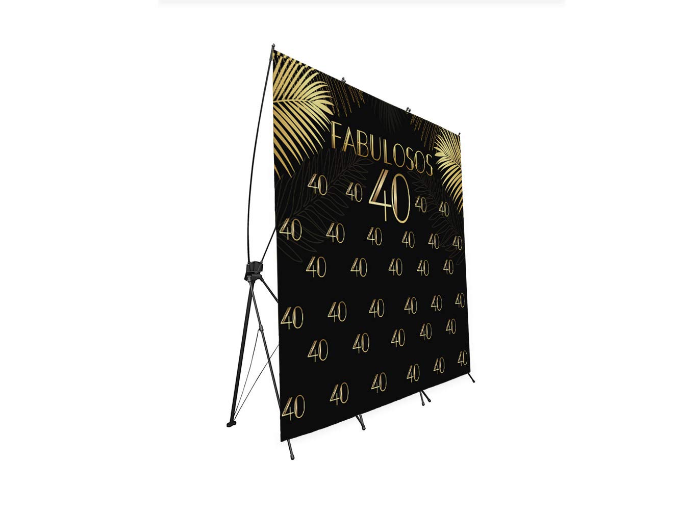 Oedim Photocall X-Banner Extensible 100% Fabulosos 40 | 335x200cm| Regalos para Cumpleaños | Photocall Económico y Original | Ideas para Regalos | Regalos Personalizados de Cumpleaños