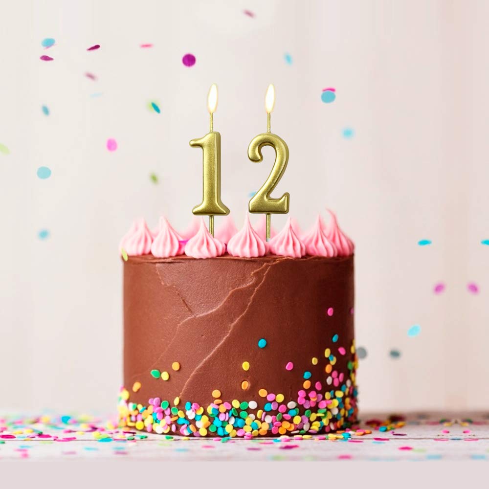 10 sztuk świeczek do ciasta z cyframi urodzinowymi 0-9 + 1 sztuka napis "Wszystkiego Najlepszego z Okazji Urodzin" brokatowa dekoracja na tort, cyfrowe świece do ciasta na urodziny, wesele