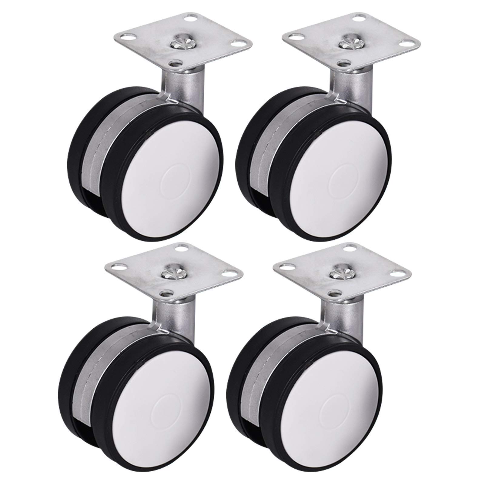 Roulettes de meubles 4X avec freins anti-rayures rotation 360 degrés charge maximale 100kg