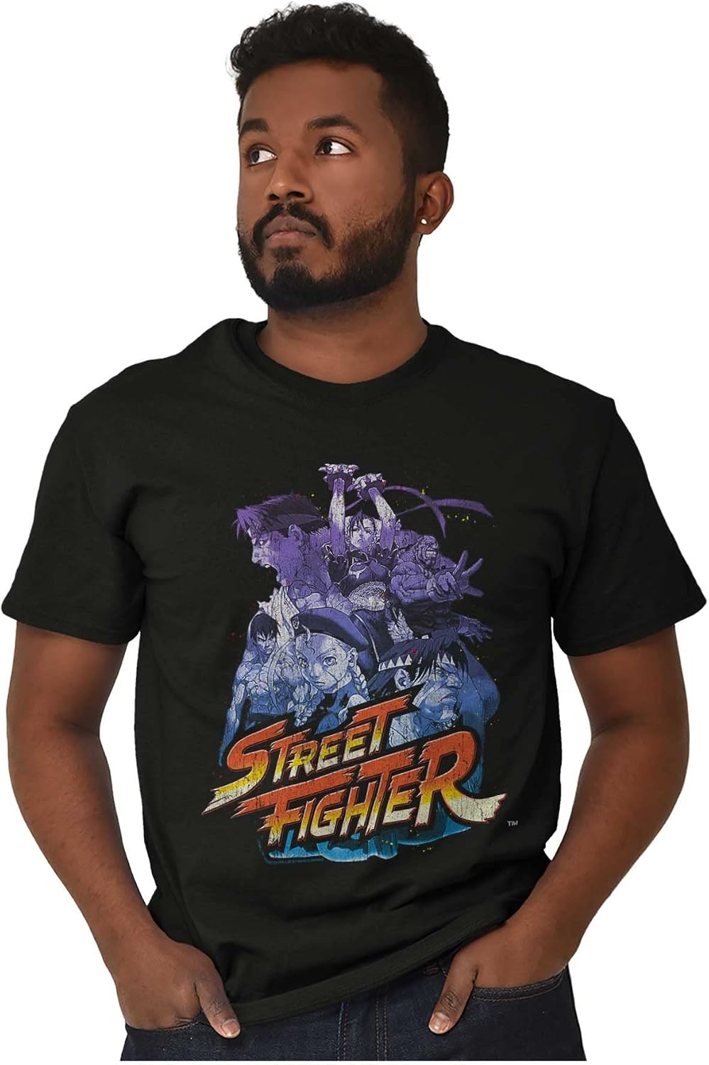 Brisco Brands Street Fighter 90s Video Gamer Graphic T Shirt Men or Women