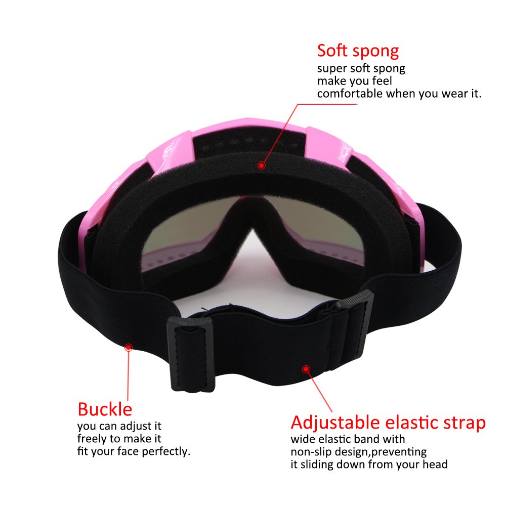 Gafas de protección CRG de resina sintética a prueba de viento y de polvo y resistente a los arañazos para practicar deportes como la bicicleta, el motocross o el esquí - Lente de color