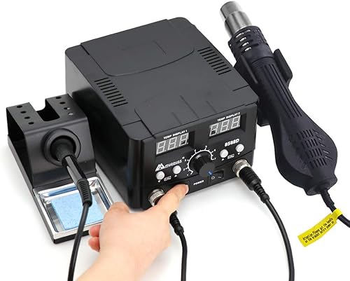 Miniatura 6 de 2 en 1 750 W LED Estación de soldadura digital pistola de aire caliente Estación de soldadura eléctrica para teléfono PCB IC SMD BGA soldadura SET