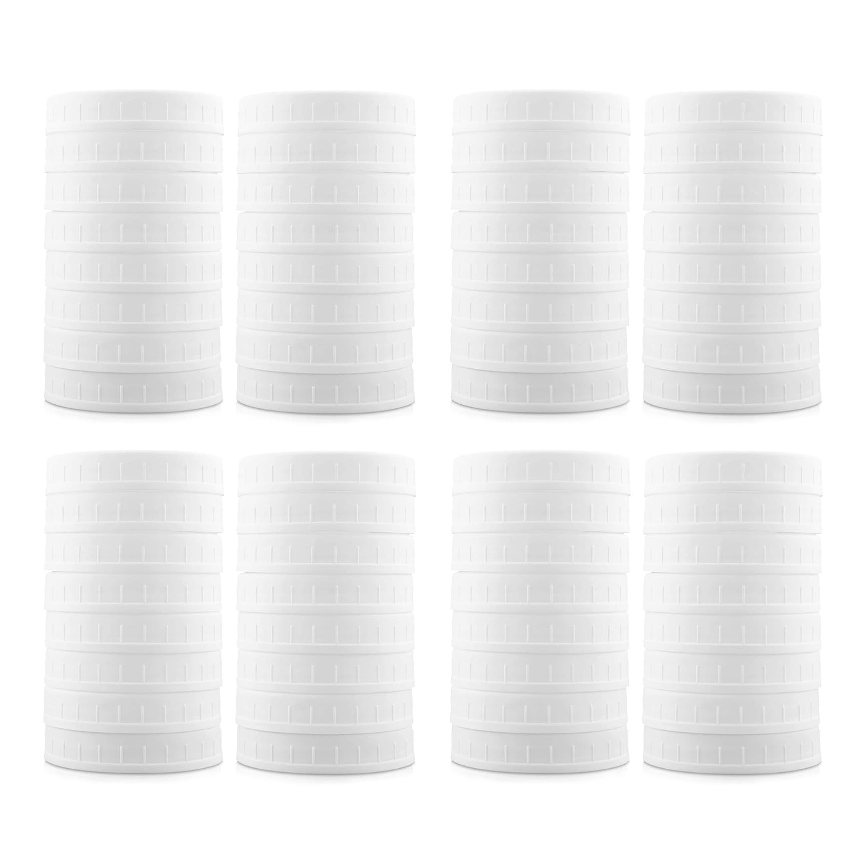 Hndhbfgrt 64 Pack Wide Mouth Jar Lids,Plastic Storage Caps for Canning Jars,Leak-Proof and Anti-Scratch