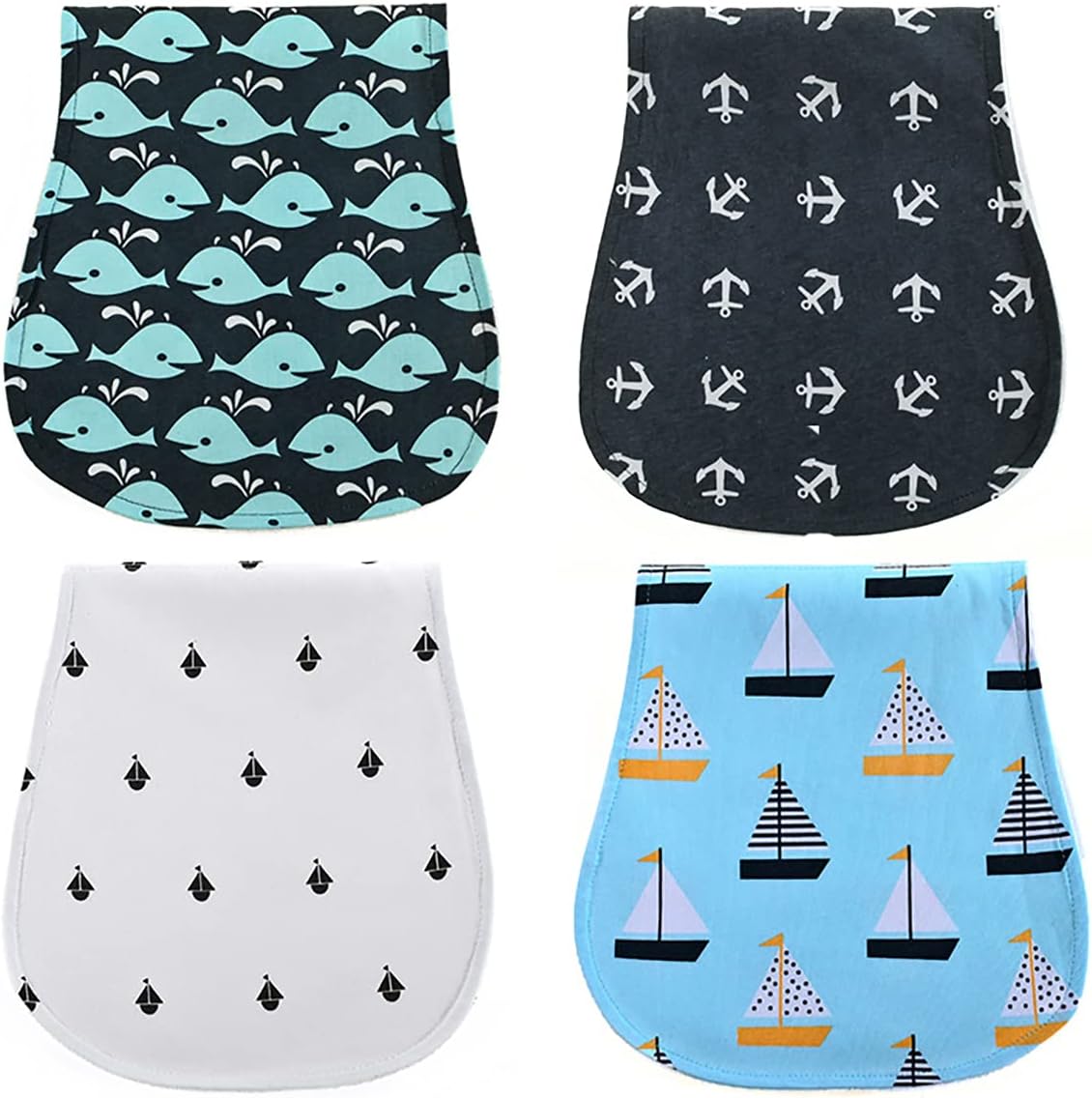 4 Packs Muslin Baby Burp Cloths 100% Cotton Baby Burping Cloth Large 6 Layers Extra Absorbent for Newborn Baby Boys and Girls Towel Washcloths