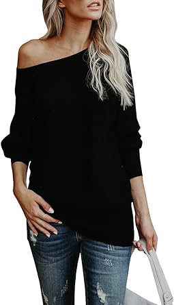 one shoulder oversized sweater