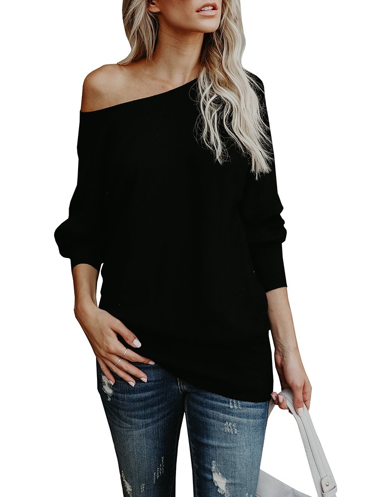 lightweight off shoulder sweater