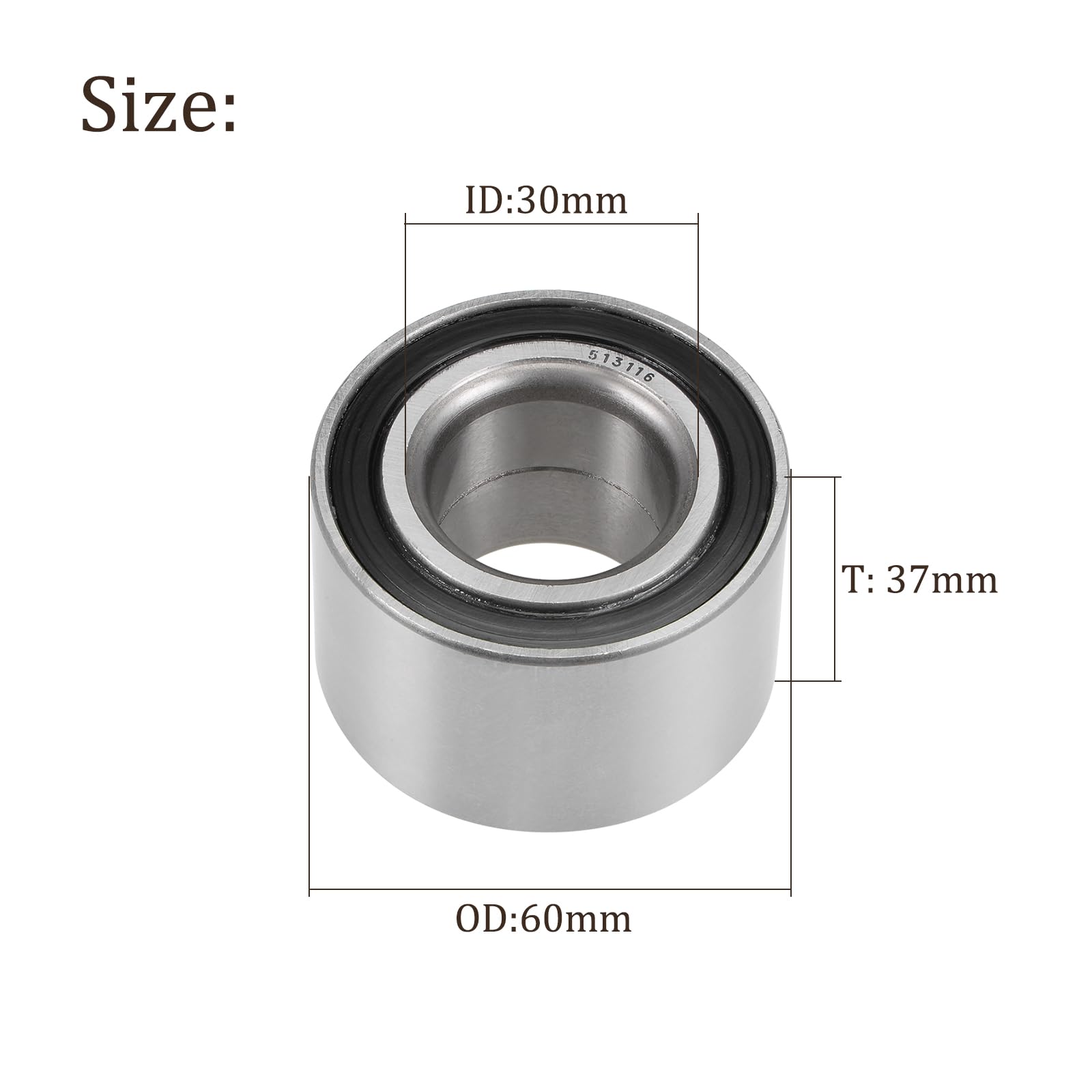1pcs 513116 Roulement de Moyeu de Roue - [Diamètre d'Alésage de 30mm x Diamètre extérieur de 60mm x Largeur de 37mm] pour Applications Automobiles