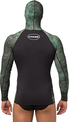 Miniatura 4 de Cressi Adult Camouflage Hooded Rash Guard - Cofre acolchado de neopreno  Cobia consigue el equipo Hunter