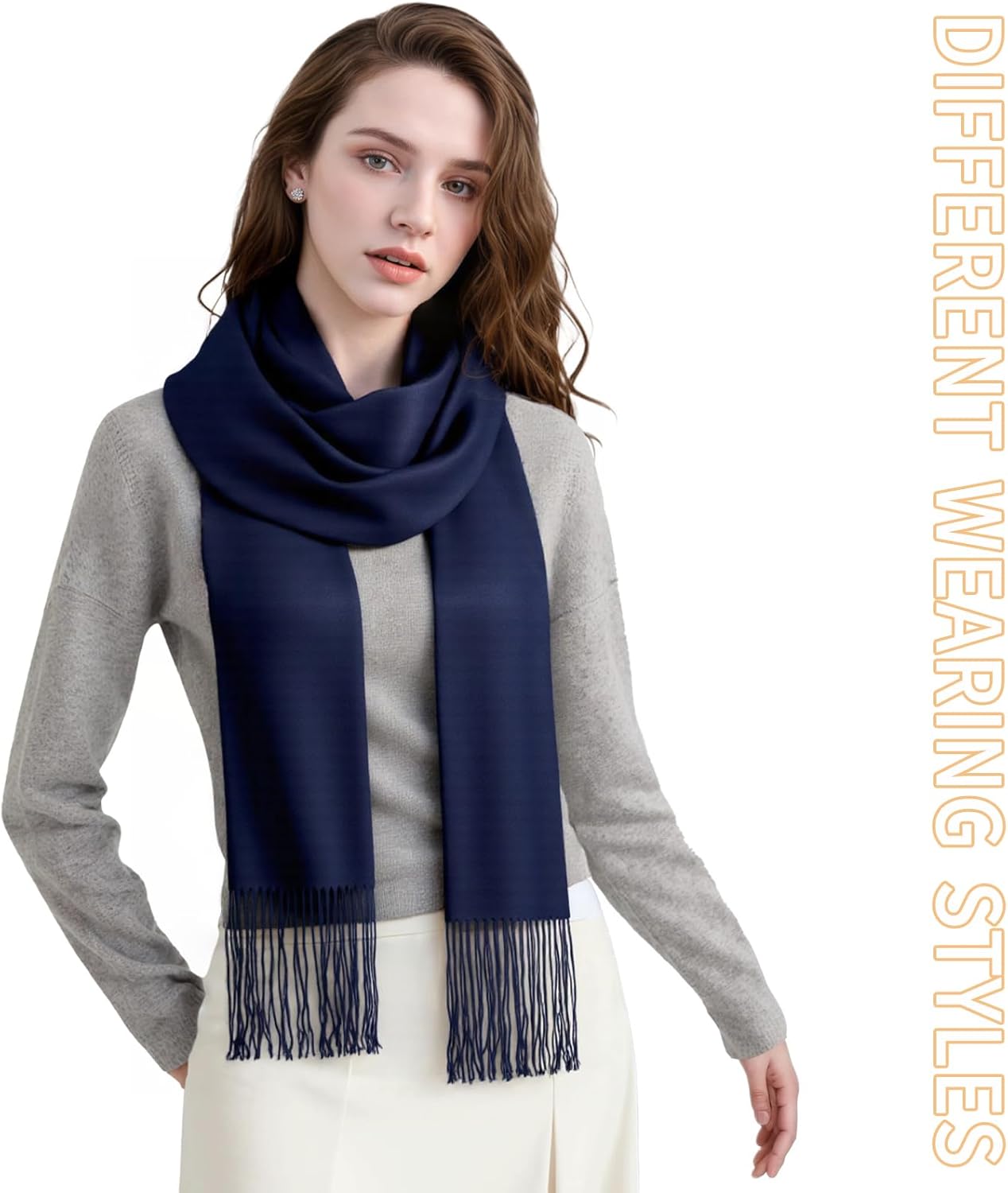 Pashmina Shawls Wraps for Evening Dress Women's Warm Scarf Bridesmaid Wedding Bridal Gifts Large Winter Scarves - Image 5