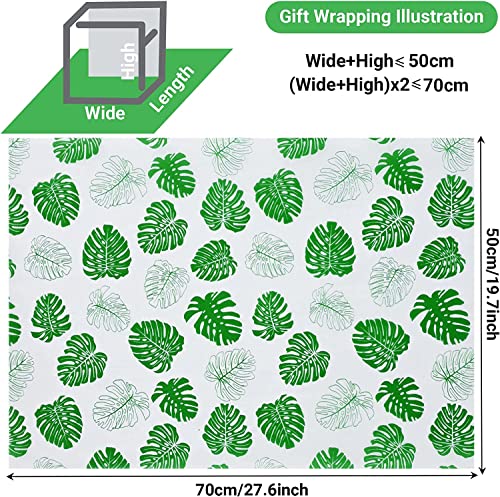50 Sheets 28 * 20 Inches Palm Leaf Tissue Paper For Gift Wrapping, Tropical Gift Tissue Paper Green Tissue Paper For Gift Bags For Birthday, Baby Shower, Wedding, Summer Holiday Diy Crafts #TOP1