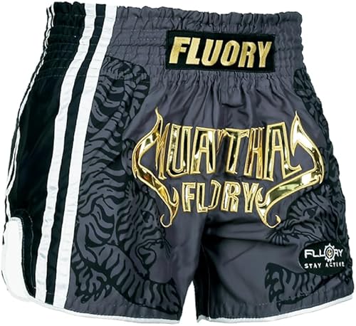 Miniatura 133 de Fluory - Pantalones cortos de lucha para muay thai, shorts de MMA, ropa de entrenamiento para lucha en jaula, grappling, artes marciales, kickboxing