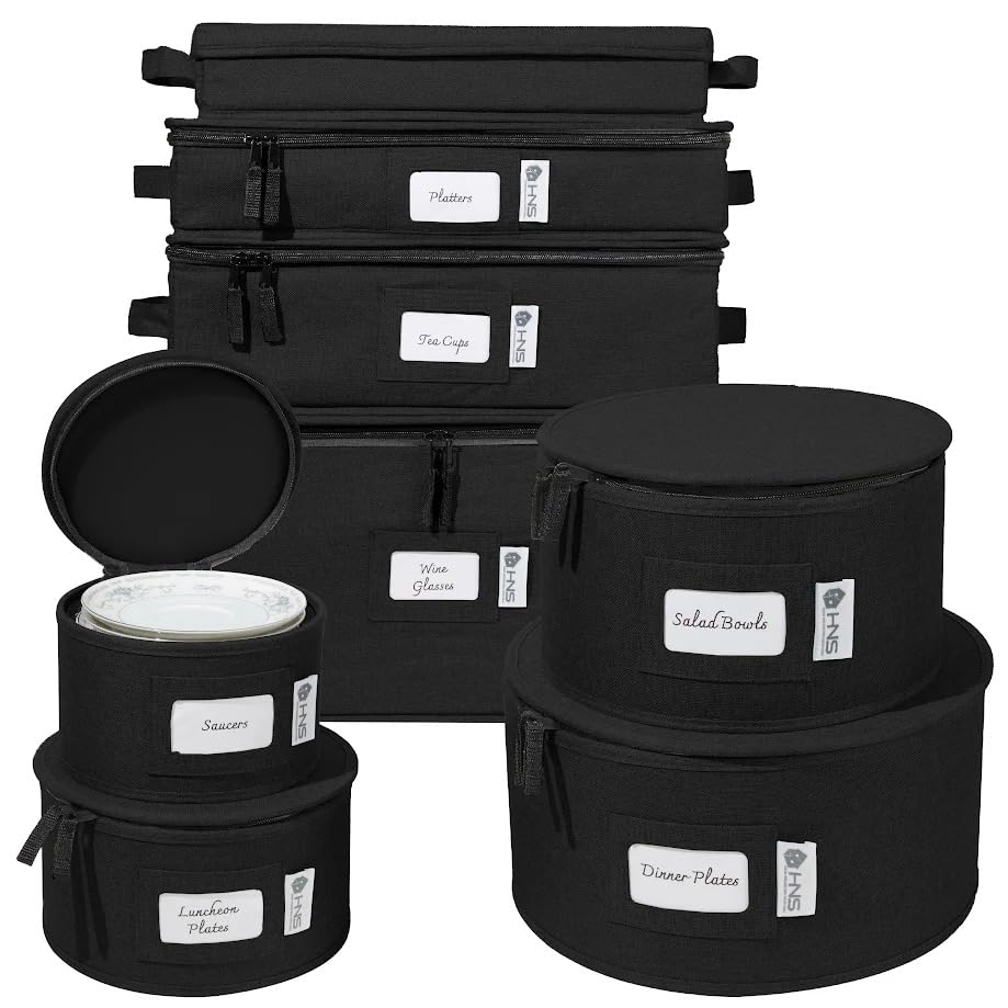 China Storage Hard Shell Containers 8-Piece Set Moving Boxes, Black