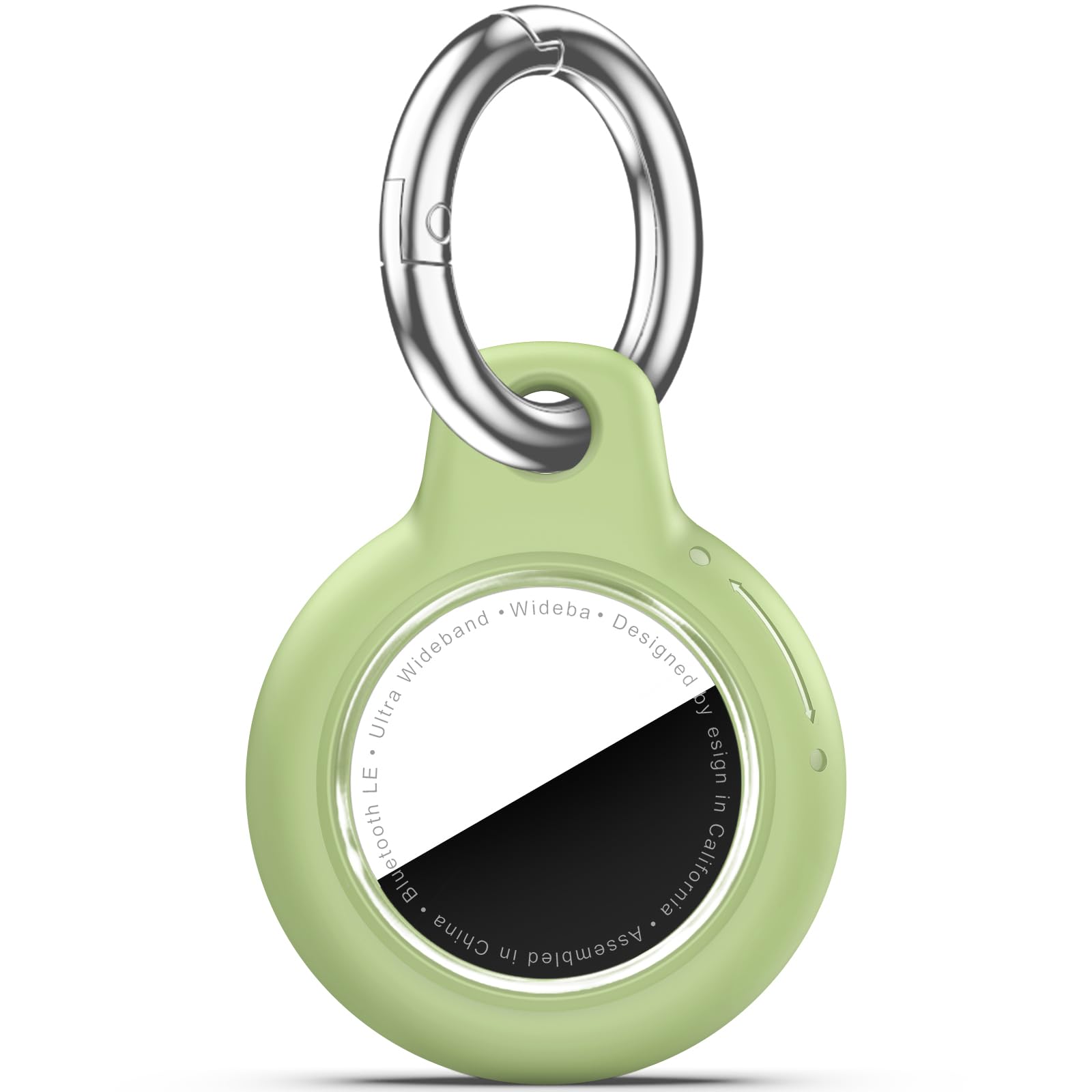 for Apple AirTag 2nd &amp; 1st Gen, Waterproof Case for AirTag Holder Keychain,GPS Tracker Cover for Dog,Car Key,Luggage-D5-Light Green