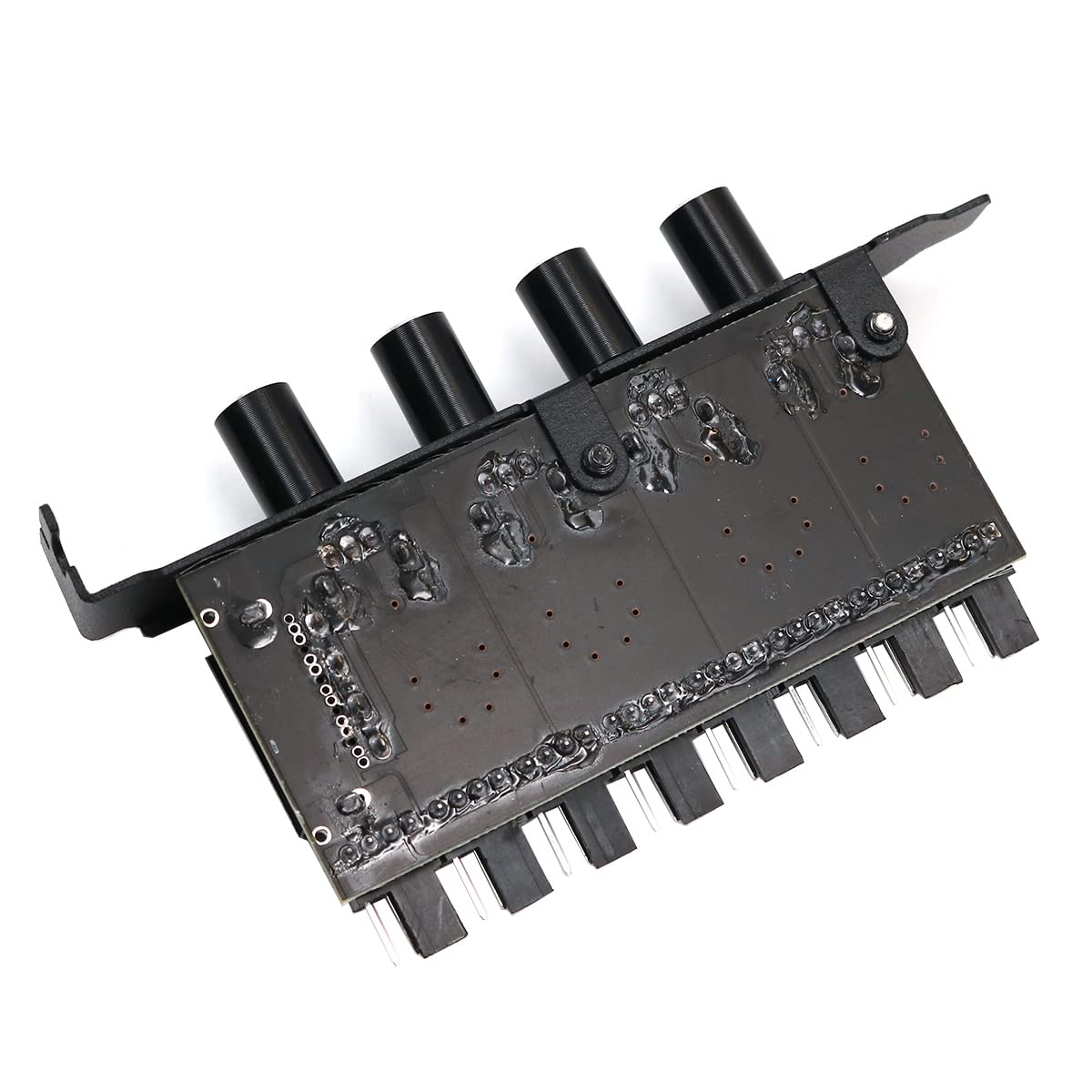 POFET Chassis Fan Hub PC 8 canali Fan Hub 4 manopola Regolatore di velocità della Ventola di Raffreddamento per CPU Chassis Staffa PCI Controllo Ventola da 0 a 12V