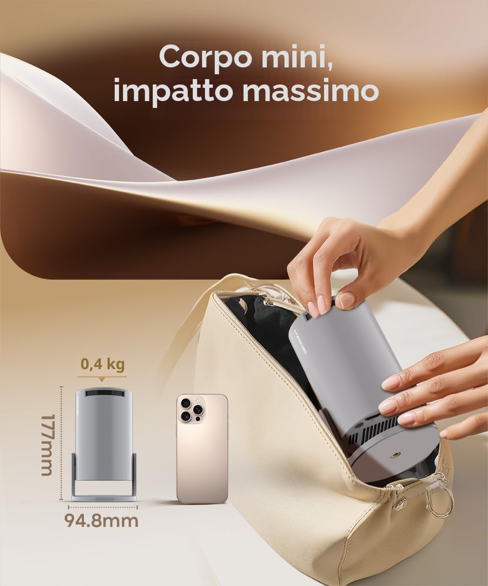 Magcubic Mini Proiettore Portatile 4K 200 ANSI WiFi 6 BT 5.4 Android 14.0