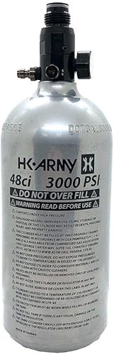 Miniatura 27 de HK Army Sistemas de aire comprimido de aluminio del tanque de Paintball de HPA - Regulador estándar Negro