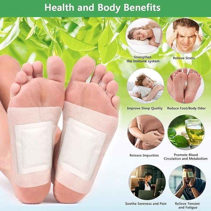 Premium Foot patches, Cleansing Toxin Remover Foot Pads, Stress Relief Sleep Patch for Men & Women (1 BOXES = 10 Patches) (Pack of 1) (PACK OF 1) - Image 6 thumbnail