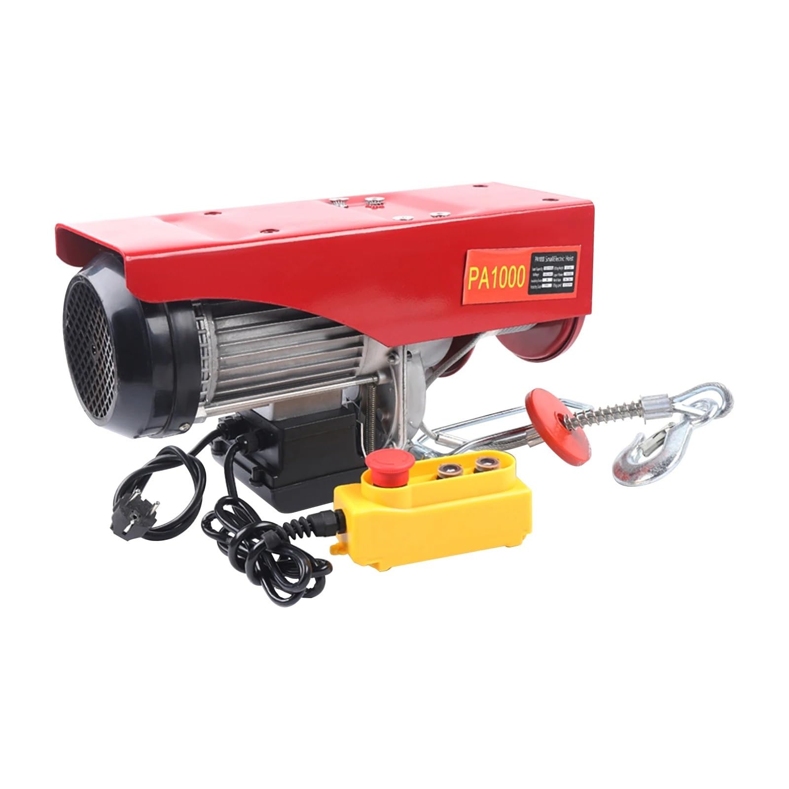 Argano elettrico Modalità a corda singola/doppia da 500 kg 1600 W 220 V con protezione da surriscaldamento del freno automatico per il sollevamento di officine in garage
