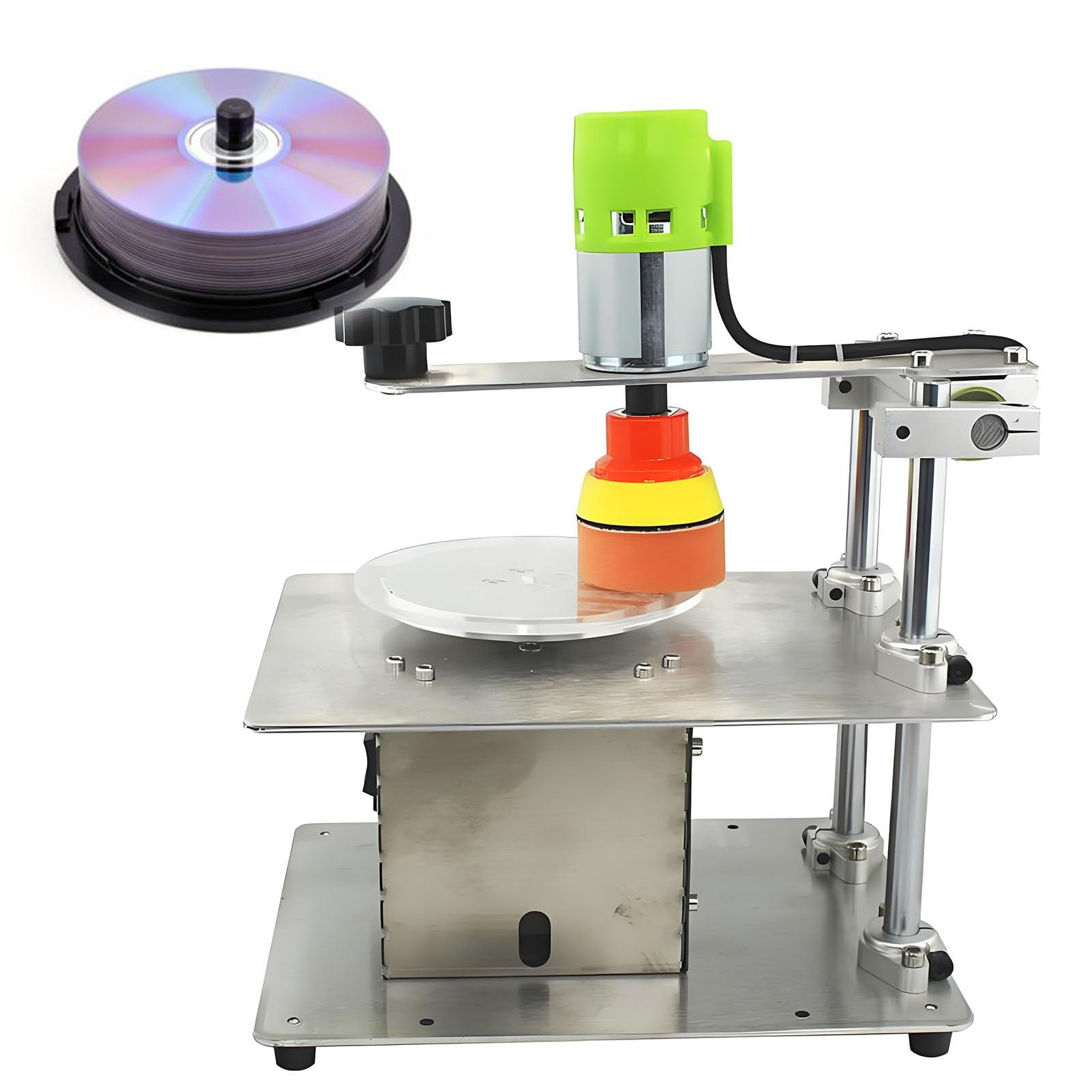 ExoticaBlend Disc Polishing Machine, 200W Cleaning Equipment with 7-Speed Adjustment for Scratched Discs and Data Recovery