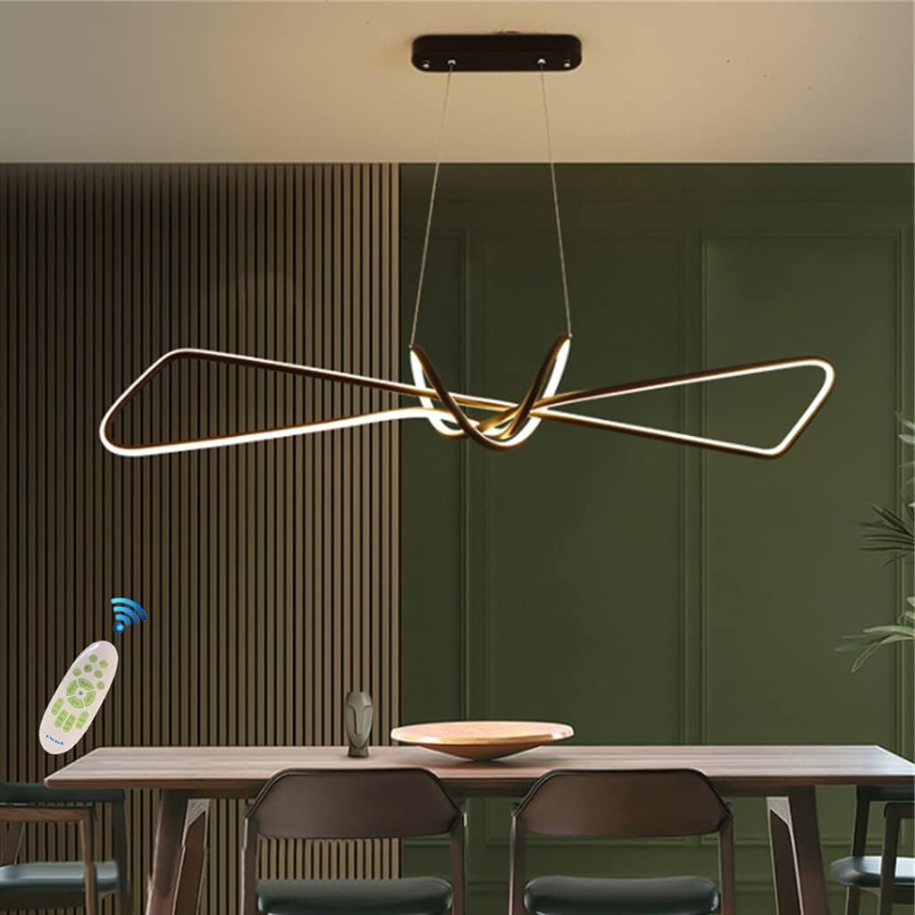 Lustre suspension LED dimmable avec télécommande pour table de salle à manger moderne - 8
