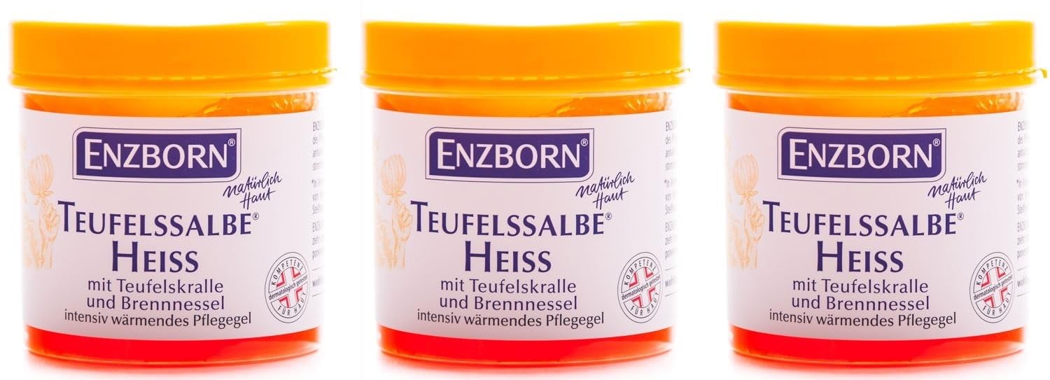 Enzborn Teufelssalbe Pflegegel Heiß 3er Pack (3 x 200 ml)