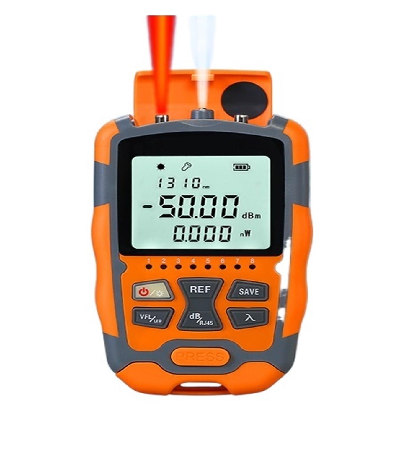 Tester światłowodowy, Zestaw narzędzi światłowodowych FTTH-50 + 26dBm/-70 ~ + 10dBm, 4w1 Mini miernik mocy optycznej z 15mw lokalizator uszkodzeń wizualnych AUA-7S tasak światłowodowy(-70 to 10dbm)