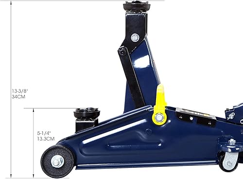 Miniatura 10 de BIG RED - Gato hidráulico Torin de suelo con ruedas y 2 soportes de gato, combo, 2 toneladas (4,000 lbs), AT82001UR, azul