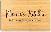Vista 17 de Andaz Press Tabla de cortar grande de madera de bambú, 17.75 x 11 pulgadas, Aunt's Kitchen Where Everything is Made With Love, 1 paquete, tabla