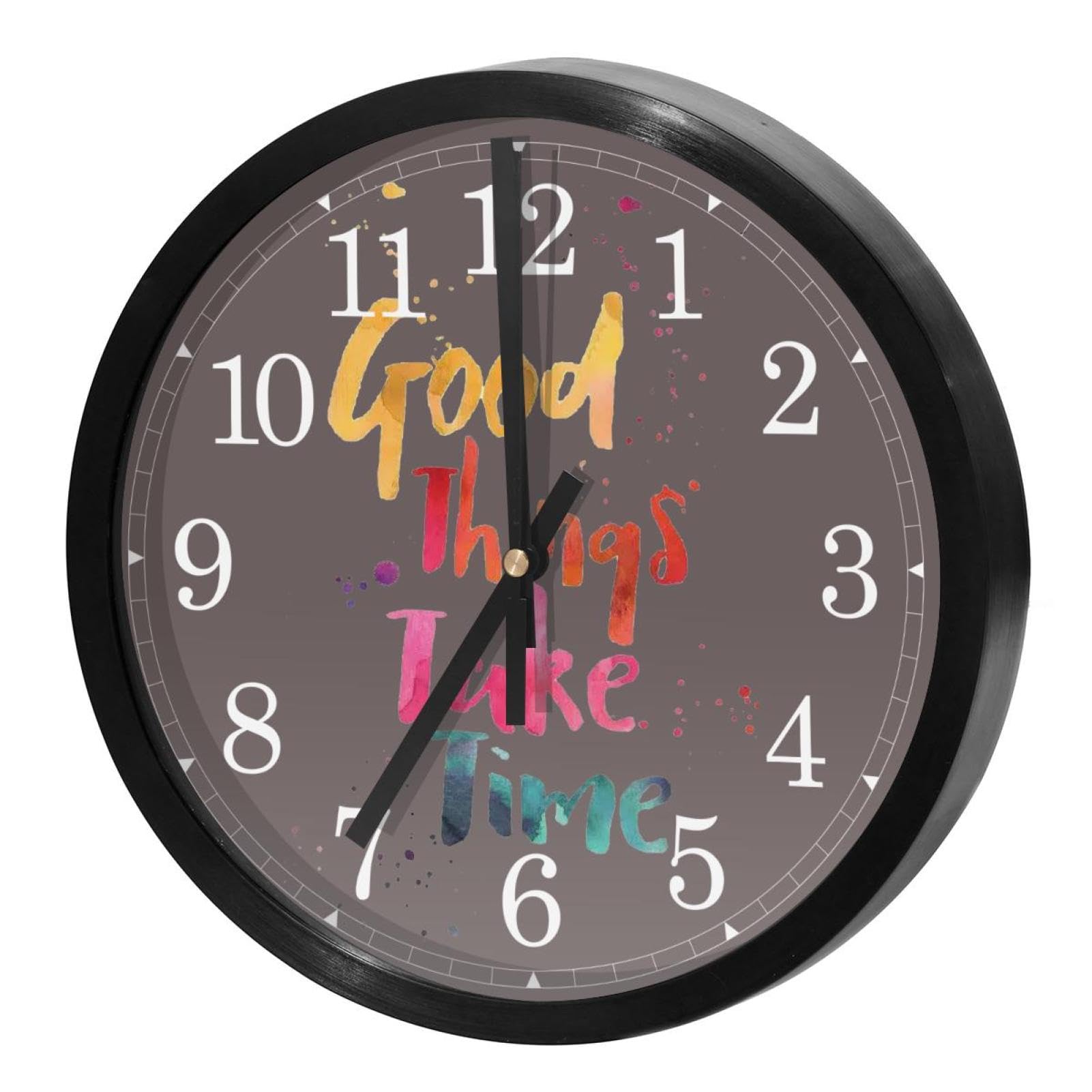 Horloge murale sans tic-tac fonctionnant avec piles pour chambre
