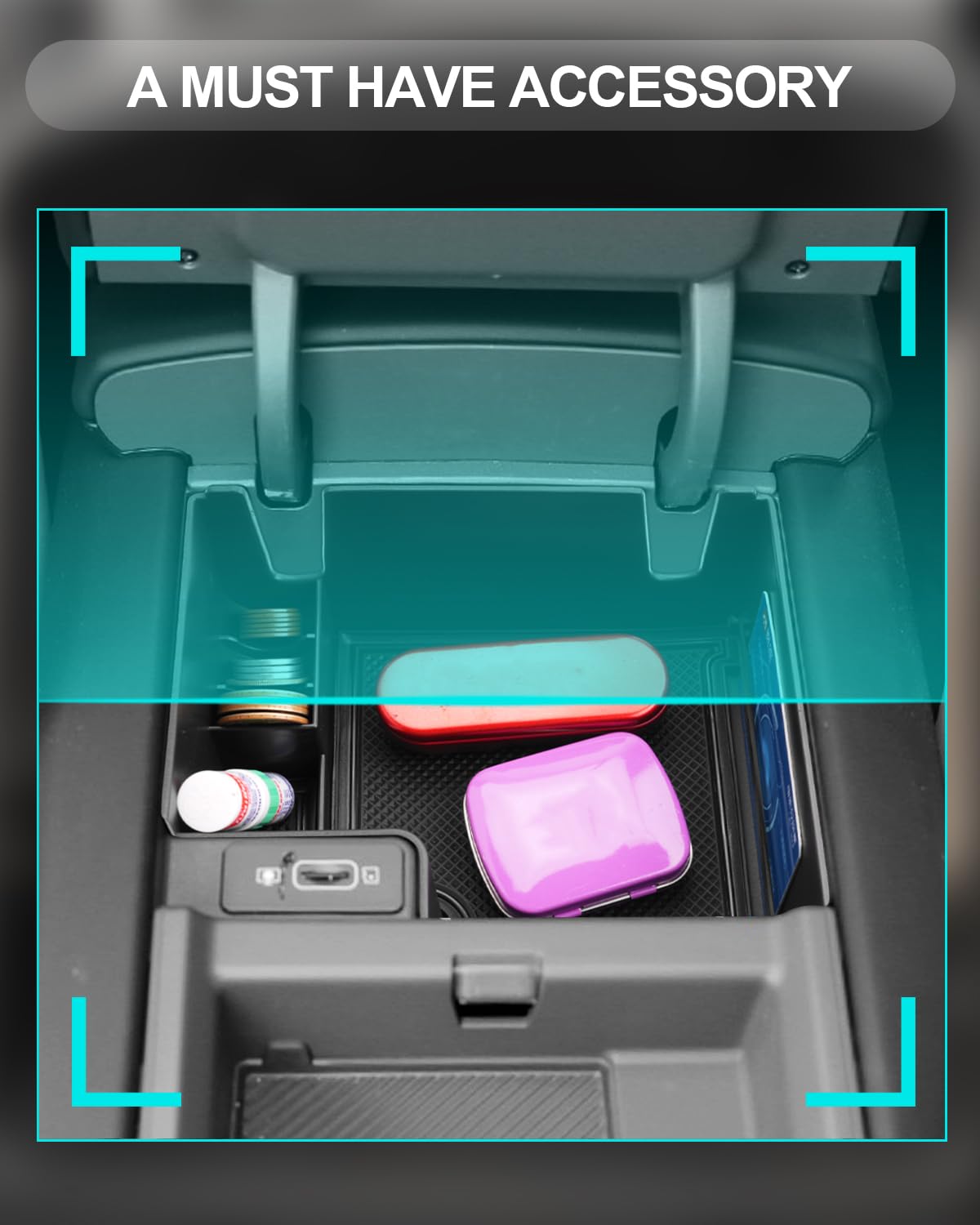 CDEFG Copatibile con Audi Q3 F3 2019-2021 2022 2023 Vano Portaoggetti