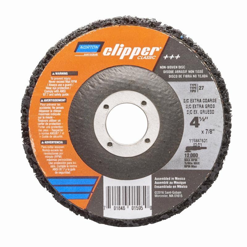 Norton 2019104 4.5 x 0.875 in. Silicon Carbide Clipper Classic Disc