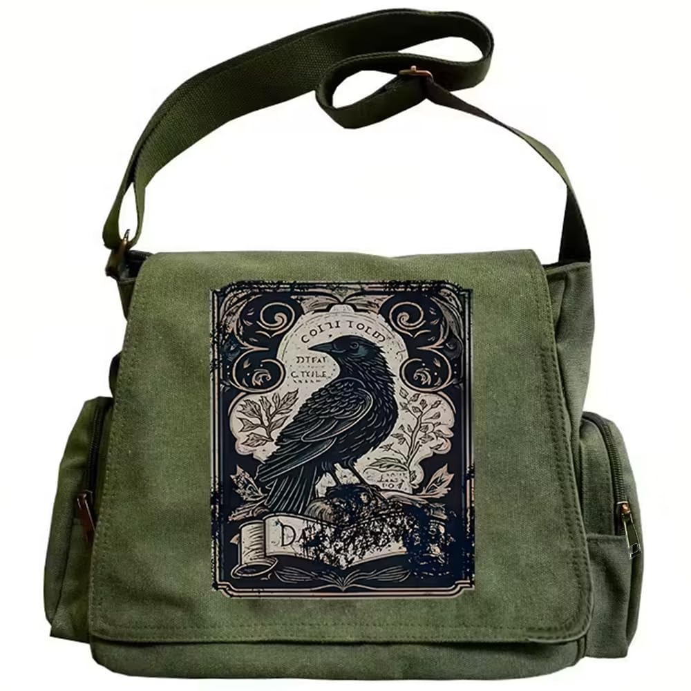 Personalized Pattern Messenger Bag Cute Canvas Crossbody Bags Women Men Shoulder Handbags Hobo Purses with Pockets