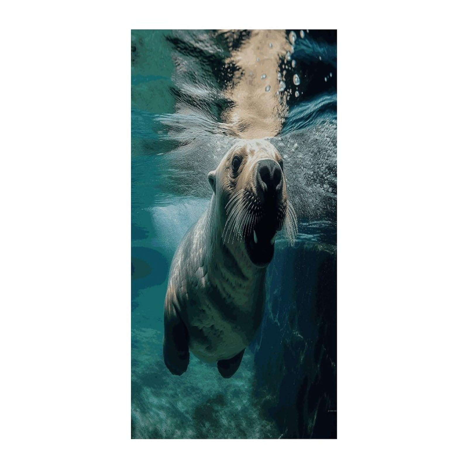 Fekiloot Style Funny Sea Lion Door Curtain Room Divider Curtains