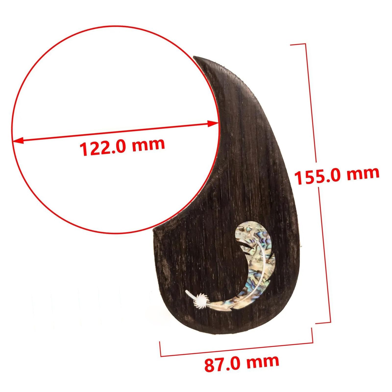 Pickguard do gitary akustycznej dla początkujących Pickguard do gitary akustycznej z palisandru ręcznie robiony(SN03)