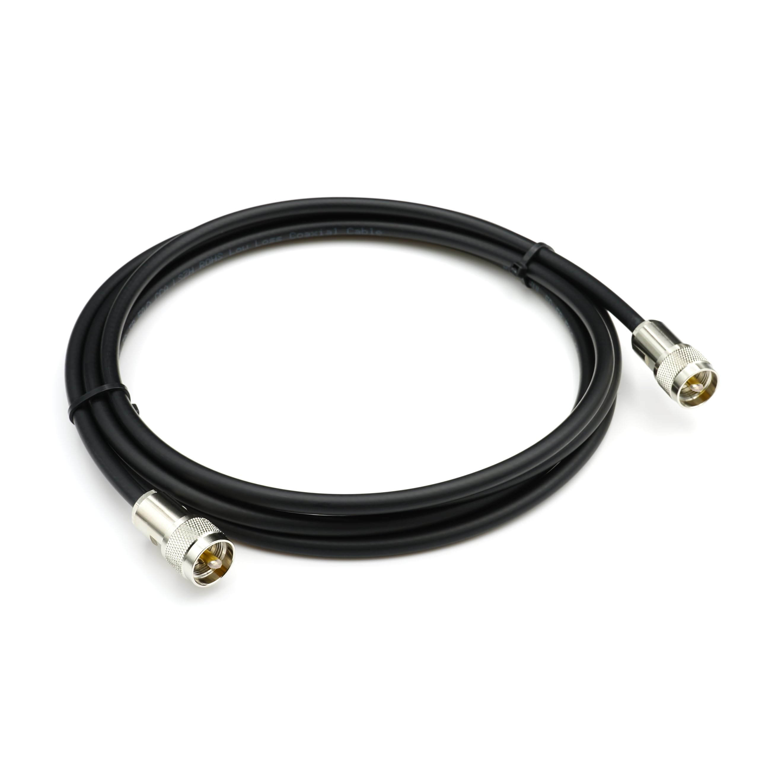 15m PL259 UHF Koaxialkabel — Wetterfestes 5D-FB Verlustarmes Ø7.5mm Verlängerungskabel mit PL-259 Stecker — PL Antennenkabel für CB Funk HAM Funkgerät SWR Antennen Amateurfunk