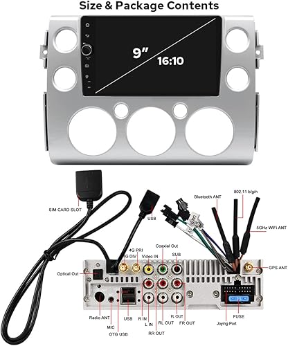 Miniatura 7 de Joying 9 pulgadas coche multimedia Android 10 sistema de navegación autoradio para 2007-2014 Toyota Fj Cruiser Radio Carplay pantalla táctil unidad