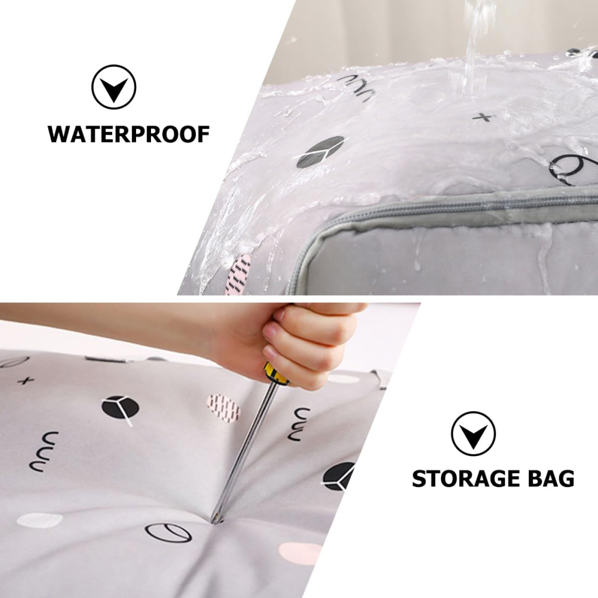 GALPADA Bolsa de Almacenamiento 3 Piezas para Edredones y Ropa Resistente al Agua de Tela Oxford Tamaños Mediano Grande y Extragrande Organizador Portátil Adecuado para Viaje y