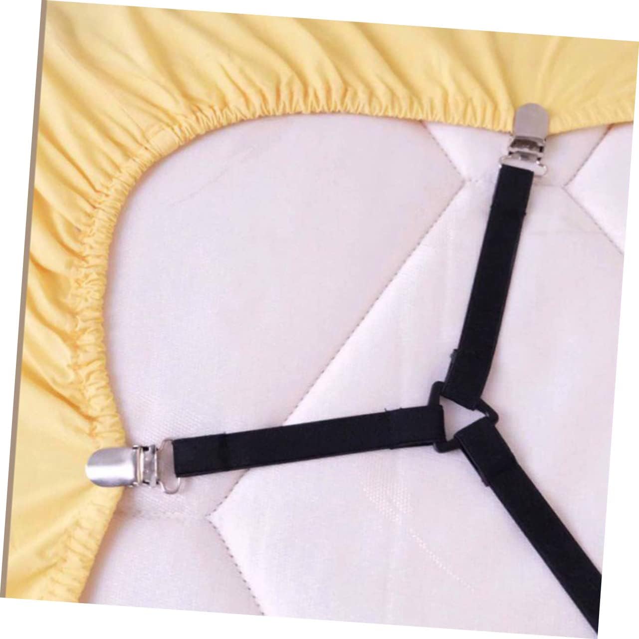 4pcs Clip Bed Holder Metal Clips for Bedding Gripper Straps for Upholstery Bed Straps