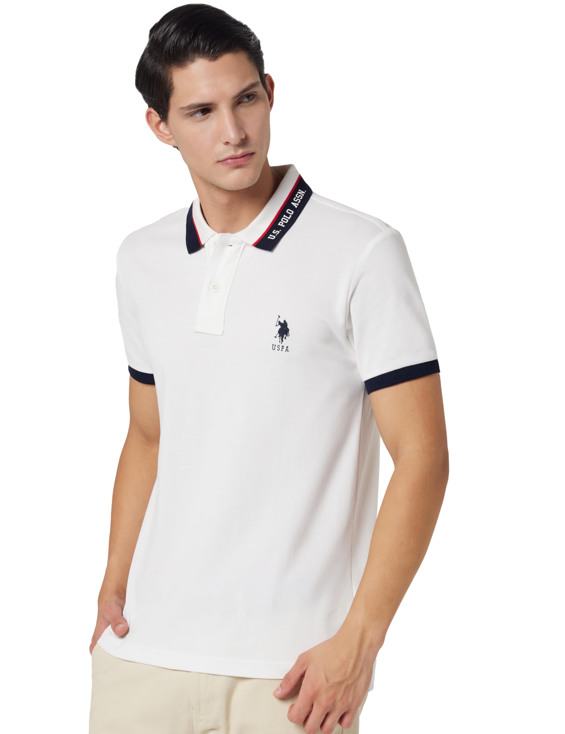 Men's Cotton Slim Fit Solid Polo Shirt