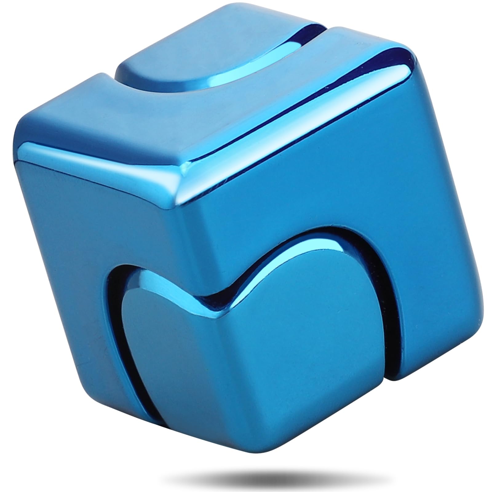 Metal Fidget Spinner Cube for Kid Adult, Alloy Gear Infinity Cube Finger Hand Spinner Transformable Spinning Top Metallic Toys, Cool Fidget Desk Toys for Boys Girls , Christmas Goodie Bag Fillers