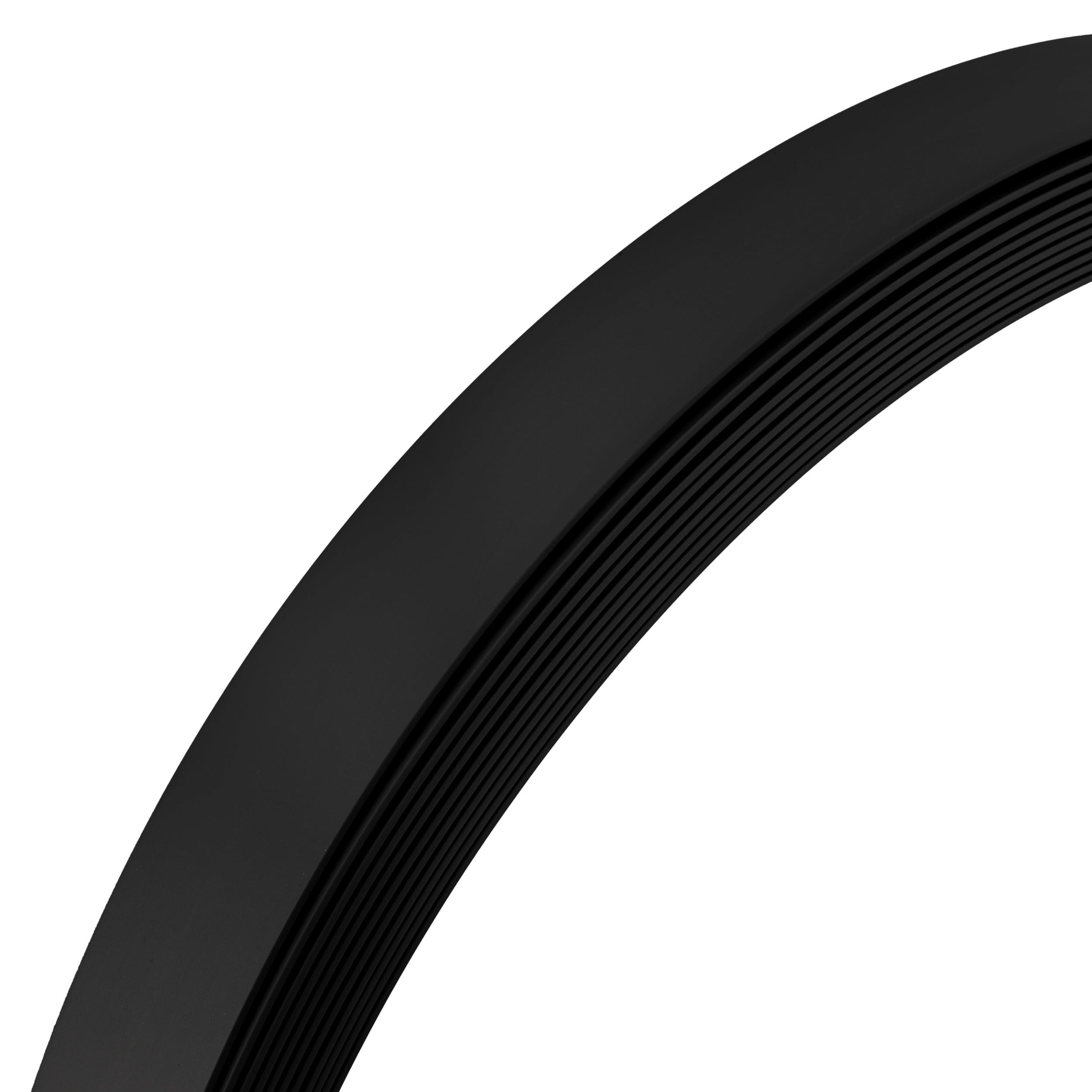 Quest Bande Plate PVC 20 mm Autoadhésive - Noir, 10 m | Baguette de finition autocollante, résistante, facile à couper, idéale pour bricolage, construction & décoration