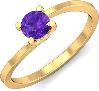 kuberbox 14KT Yellow Gold Seul Amethyst Ring for Women-picture-36