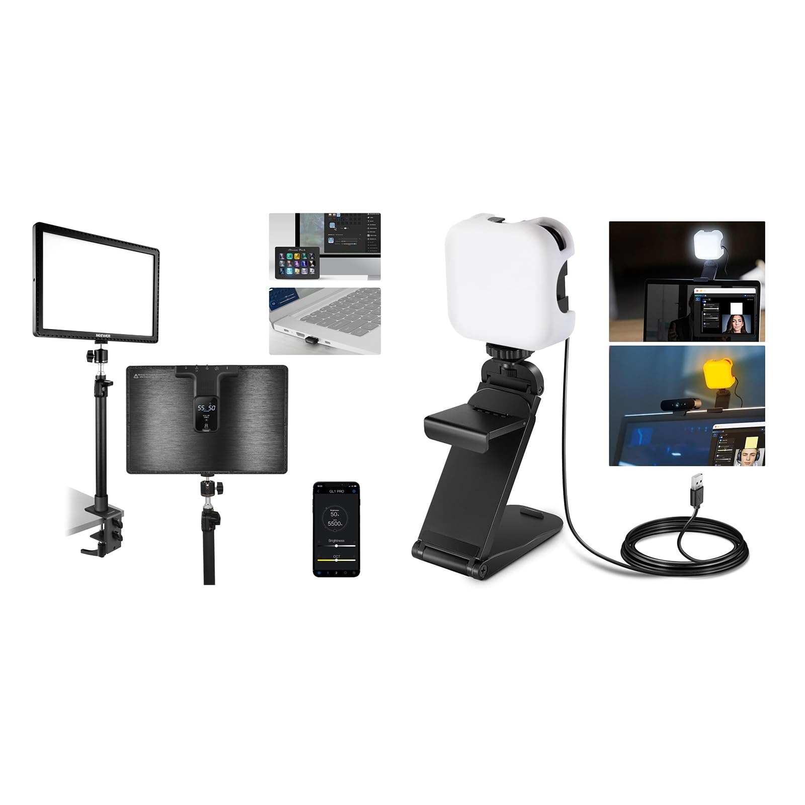 Amazon.com : NEEWER GL1 PRO Black 15.5