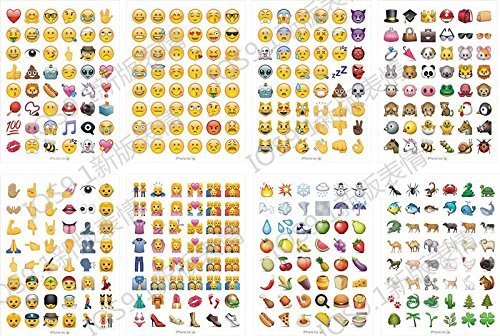 HighMount Adesivi Emoji 28 Fogli con i Felici