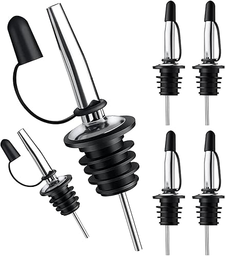 Pafusen Paquete de 6 vertedores de botellas de licor, boquilla para verter licor para botellas de licor, boquilla dispensadora de aceite de oliva de